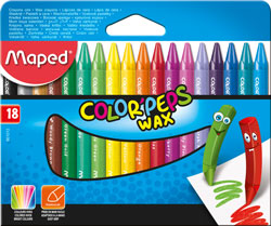Мелки восковые Maped Color Peps Wax Crayons 18 цветов (MP.861012)