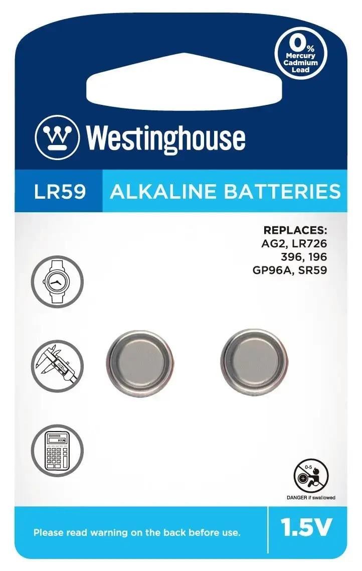 Батарейка Alkaline Westinghouse G2/396/LR59/LR726/GP96A 2 шт. (400183) Батарейка Alkaline Westinghouse G2/396/LR59/LR726/GP96A 2 шт. (400183)