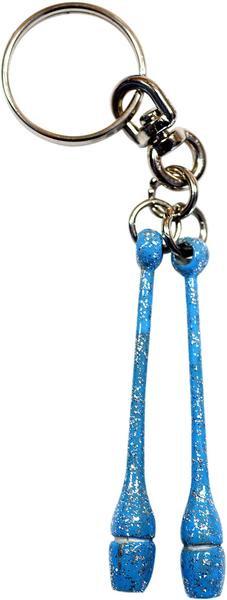Брелок мини булавы Лазурный глиттер (00192)