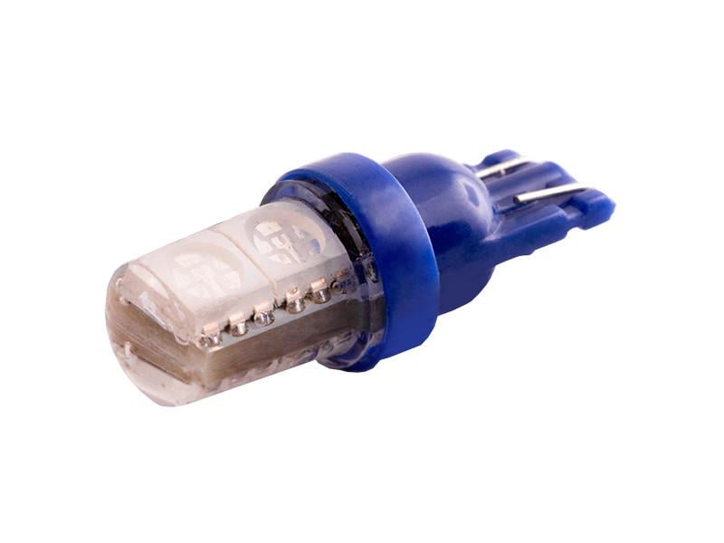 Автолампа светодиодная T10 W5W силикон 12 В SMD5050-4led Синий (1654)