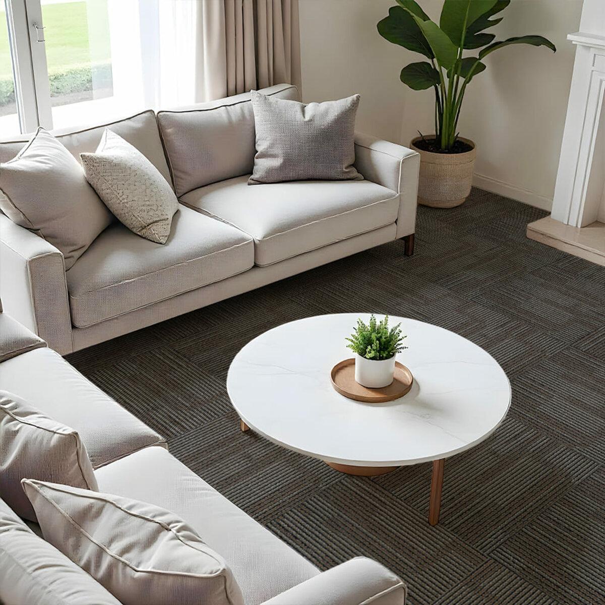 Килимова плитка без клейового шару 500х500х4 мм Коричнево-сірий (SW-00002714) - фото 6