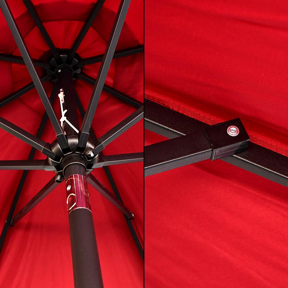 Зонтик Кафе с led-подсветкой антивитер с наклоном 3 м 6 см (MH-5307) - фото 3 Зонтик Кафе с led-подсветкой антивитер с наклоном 3 м 6 см (MH-5307) - фото 3