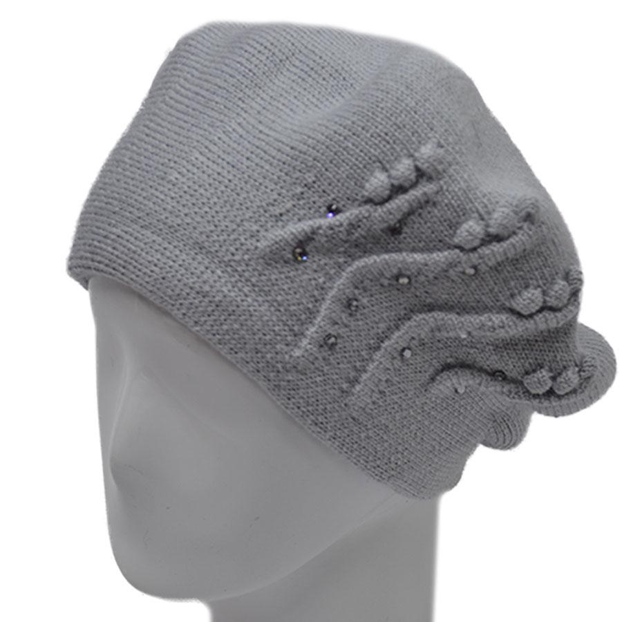 Берет шерстяной Lirus Beep Серо-голубой (70214)