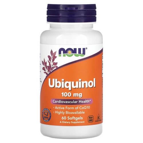 Коэнзим Q-10 NOW Ubiquinol 100 мг 60 капс. (NOW-03142)