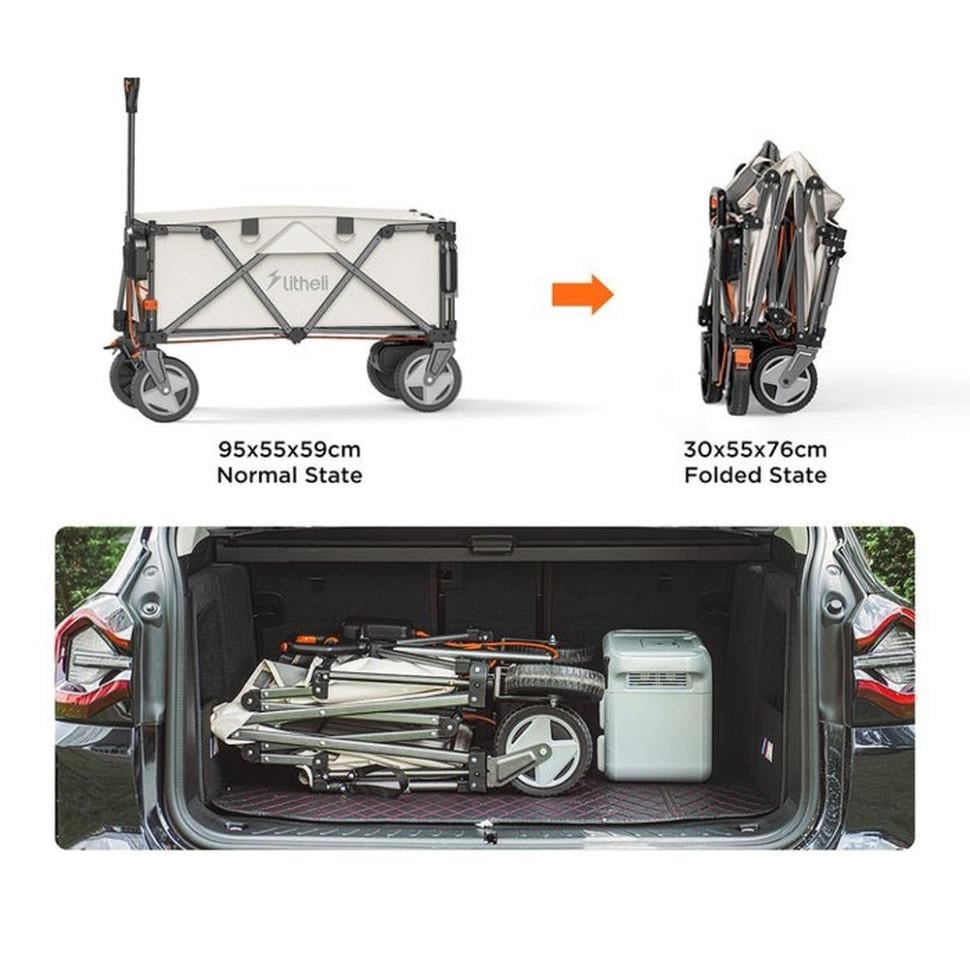 Тележка аккумуляторная с двигателем Litheli 500W 1.3 м/с 20000 mAh 190 л до 60 кг White (U20HW01-0U115) - фото 3