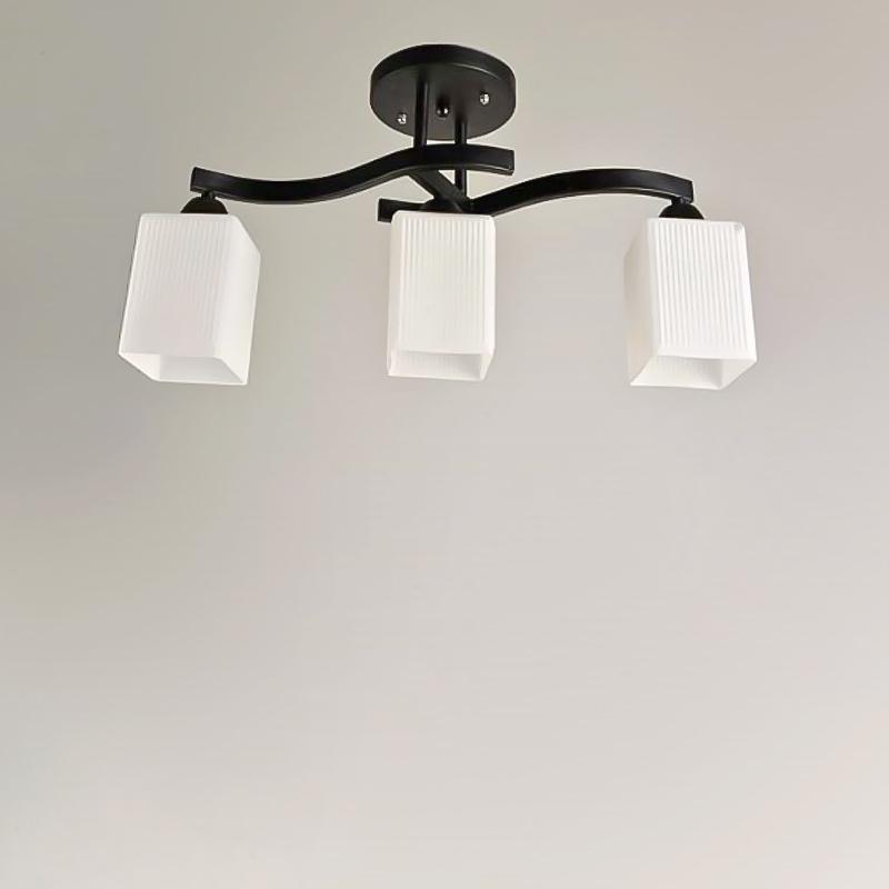 Люстра потолочная Light House SRS-16242/3 на три лампы Черный/Белый