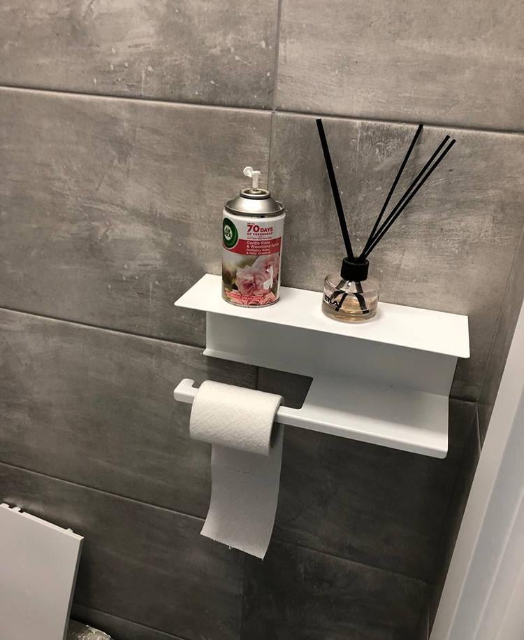 Полка держатель для туалетной бумаги NC Home 2-ярусная Белый (23374142) - фото 2 Полка держатель для туалетной бумаги NC Home 2-ярусная Белый (23374142) - фото 2