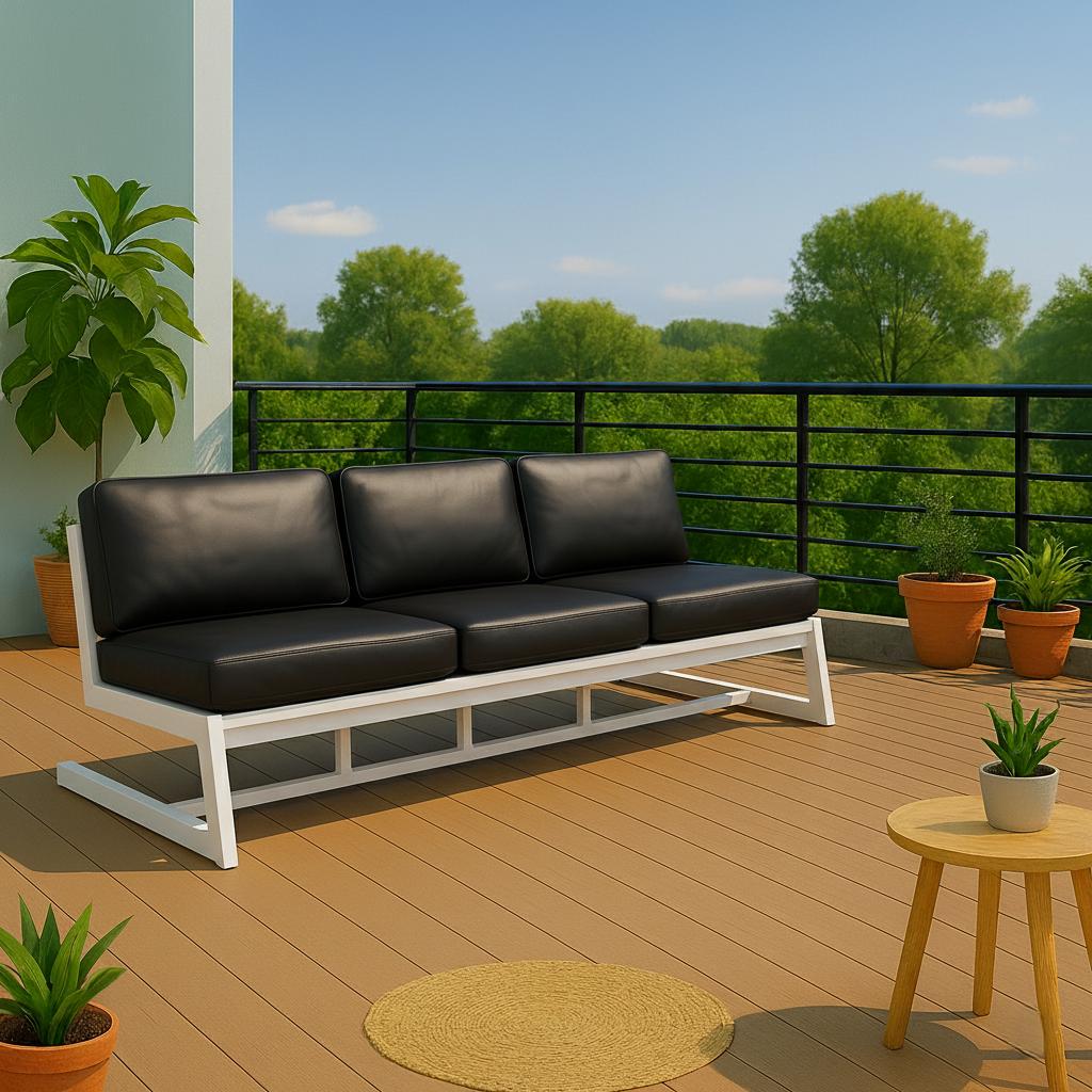 Диван металевий AVVS tech Атлас вуличний лофт екошкіра 246 см Чорний/Білий (30222859) - фото 4 Диван металевий AVVS tech Атлас вуличний лофт екошкіра 246 см Чорний/Білий (30222859) - фото 4