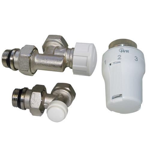 Комплект радиаторный IVR 1/2" угловой осевой боковое подключение.