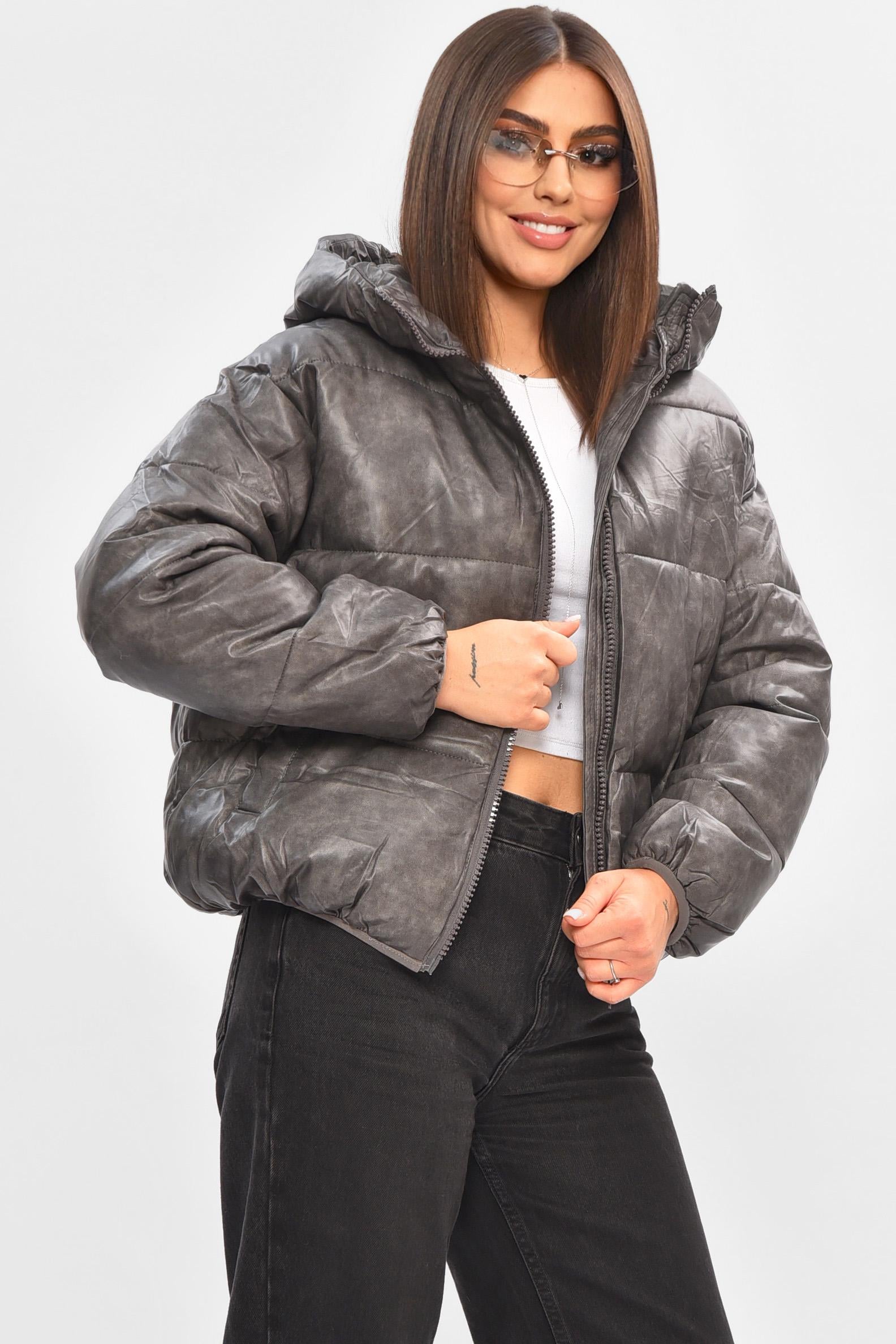 Куртка женская демисезонная L Темно-серый (205626)