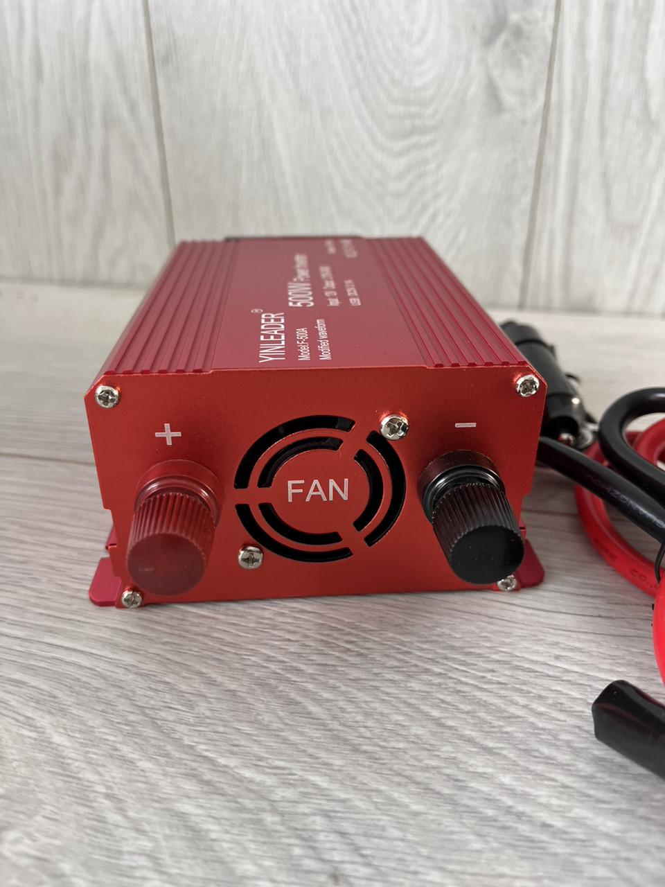 Інвертор живлення Yinleader F-500A 12В в 220В 500Вт з USB для дому авто сонячних панелей - фото 6 Інвертор живлення Yinleader F-500A 12В в 220В 500Вт з USB для дому авто сонячних панелей - фото 6