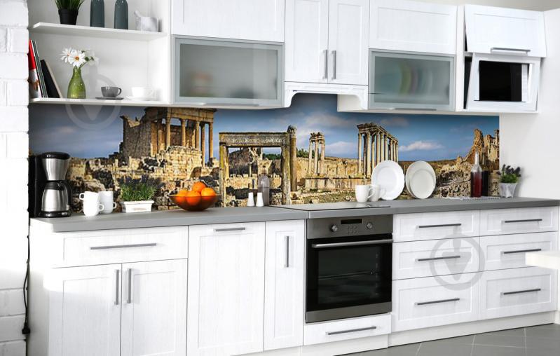Скинали на кухню Zatarga «Руины античности» 600х2500 мм виниловая 3Д наклейка кухонный фартук самоклеящаяся