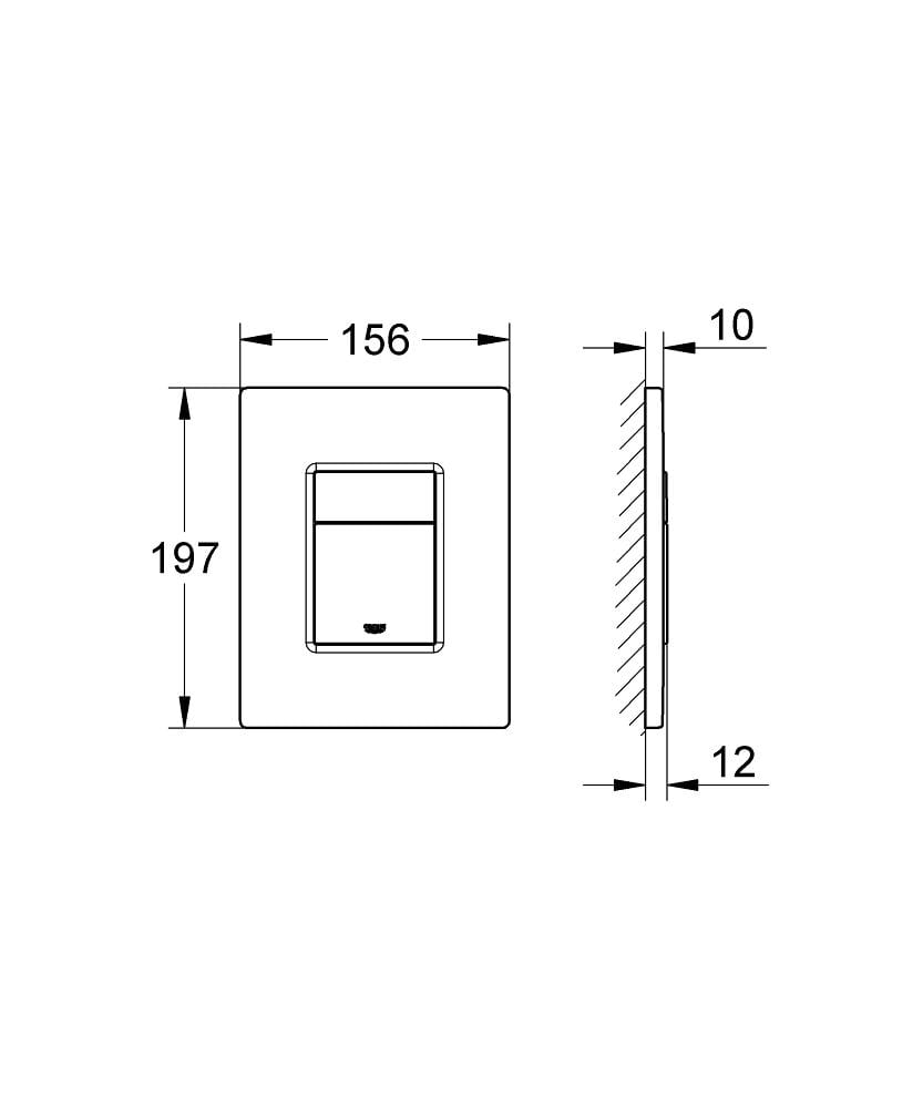 Кнопка смыва Grohe Even 389662430 для инсталляции матовая Черный (170506) - фото 2