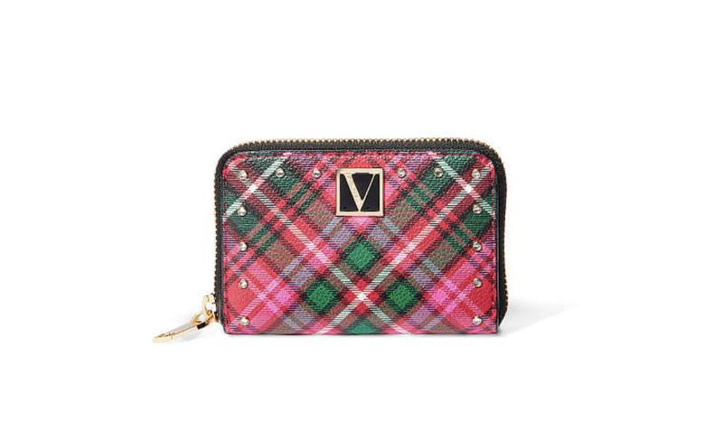 Гаманець Victoria's Secret Small Wallet with Zip Різнокольоровий у клітинку (23118532)