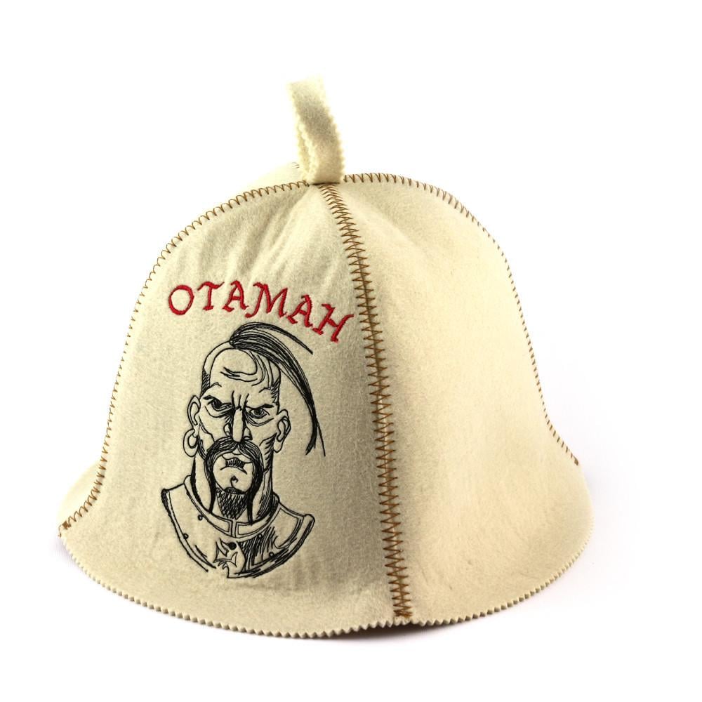 Банна шапка Luxyart "Отаман" штучний фетр Білий (LA-297) Банна шапка Luxyart "Отаман" штучний фетр Білий (LA-297)