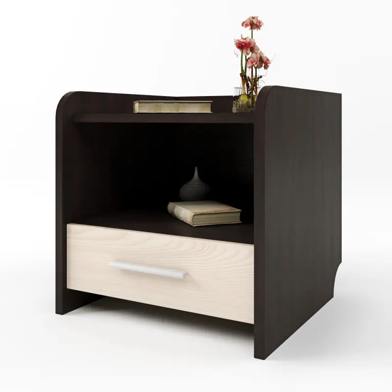 Тумба приліжкова Еверест Венге темний/Дуб молочний (26771751) - фото 1 Тумба приліжкова Еверест Венге темний/Дуб молочний (26771751) - фото 1