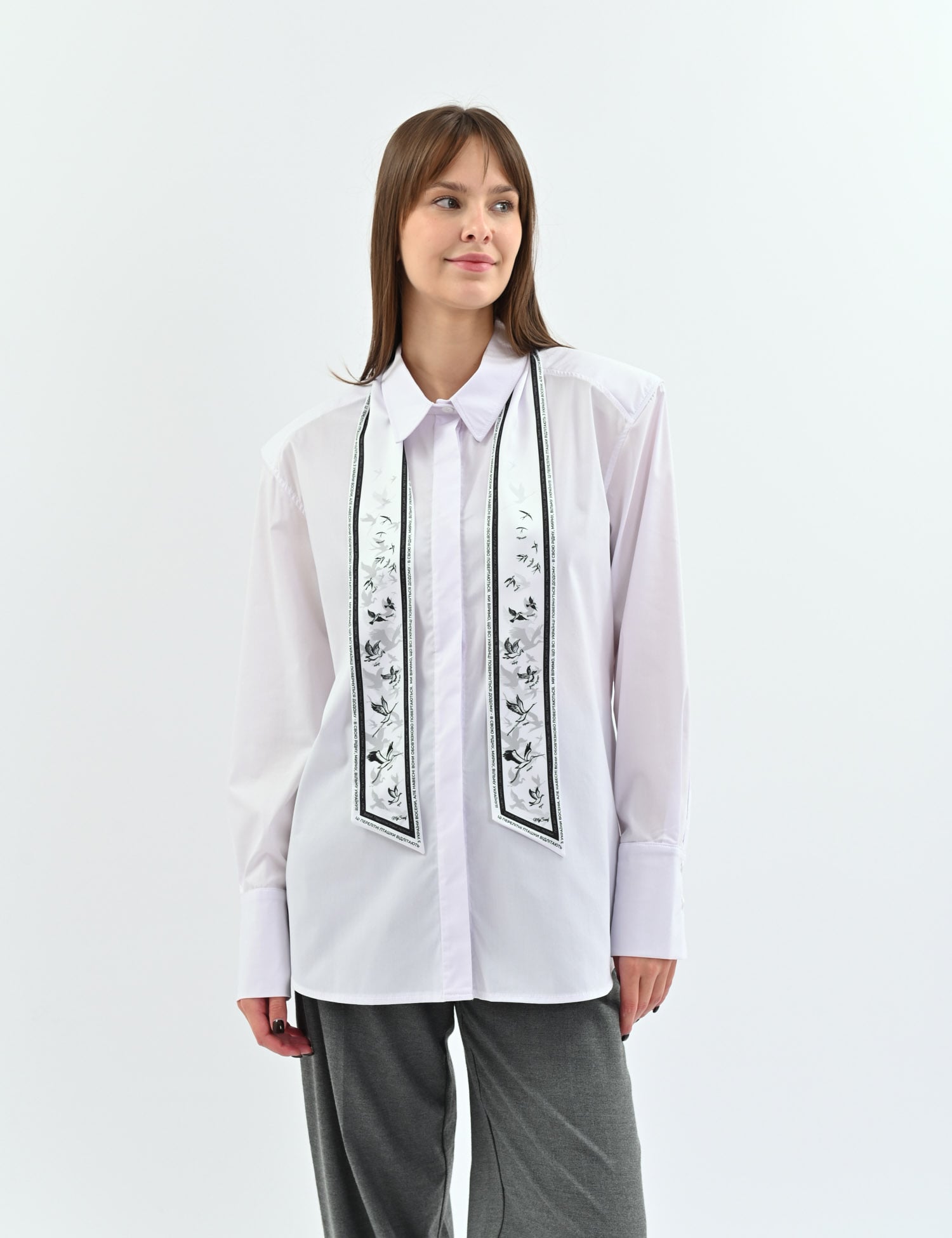 Твілі My Scarf Перелітні пташки 8х130 см Білий (39115173)