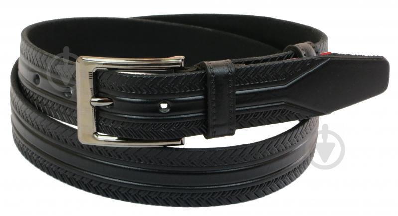 Кожаный ремень Skipper 110-130 x 3.5 см Черный (1029-35)