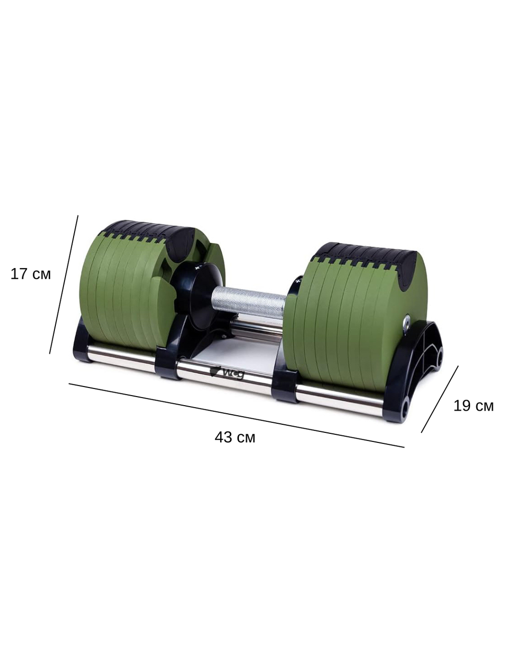 Гантеля регульована WCG 12 рівнів ваги від 2 до 24 кг (28433996) - фото 3