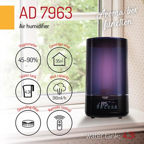 Зволожувач повітря Adler AD 7963 - фото 6 Зволожувач повітря Adler AD 7963 - фото 6