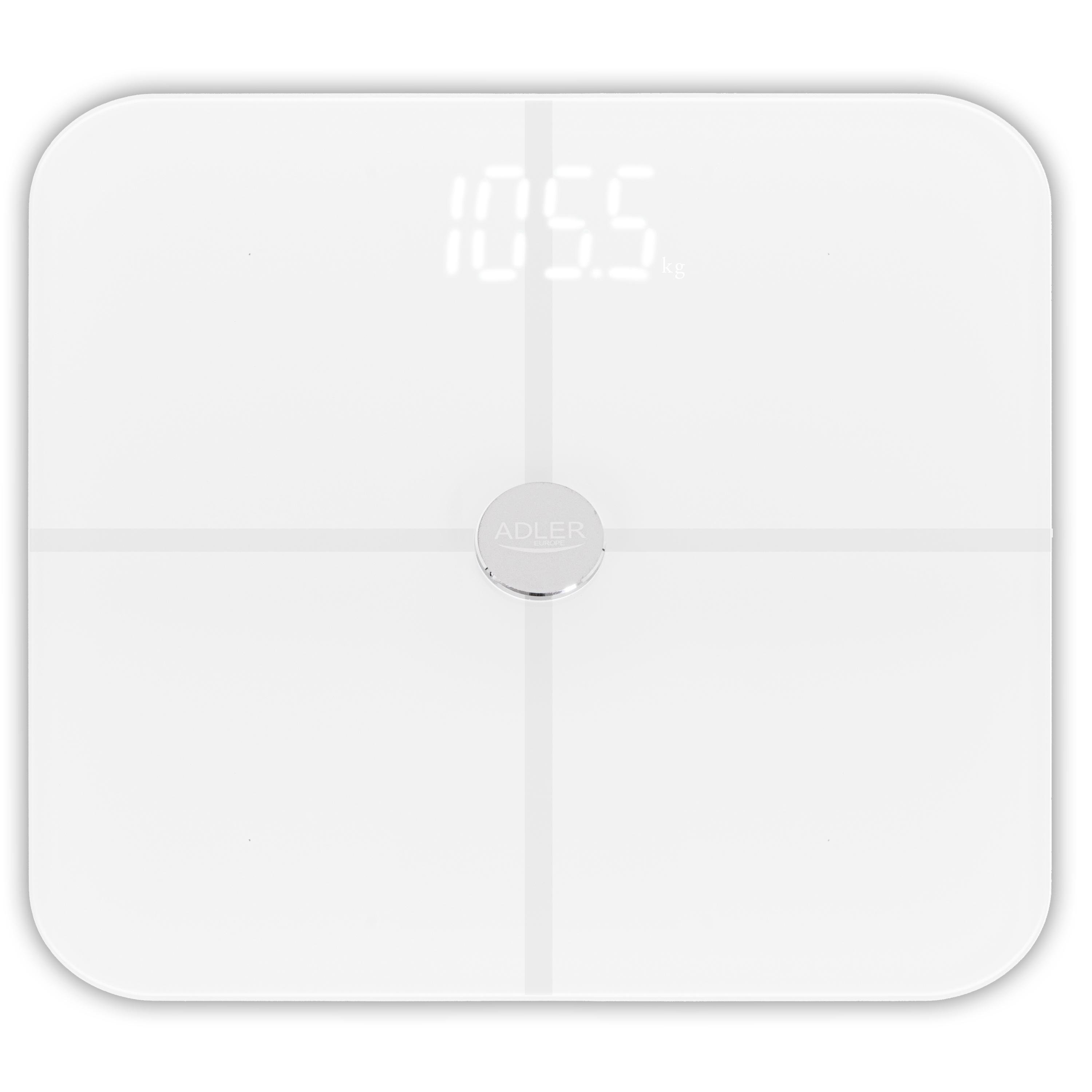 Весы напольные аналитические Adler White Smart FitGo (AD8187)