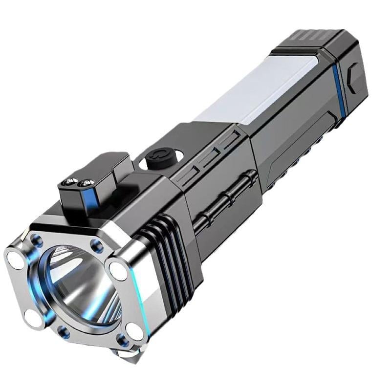 Фонарь ReskRay двойной аккумуляторный с минимолотком и резаком (2152)