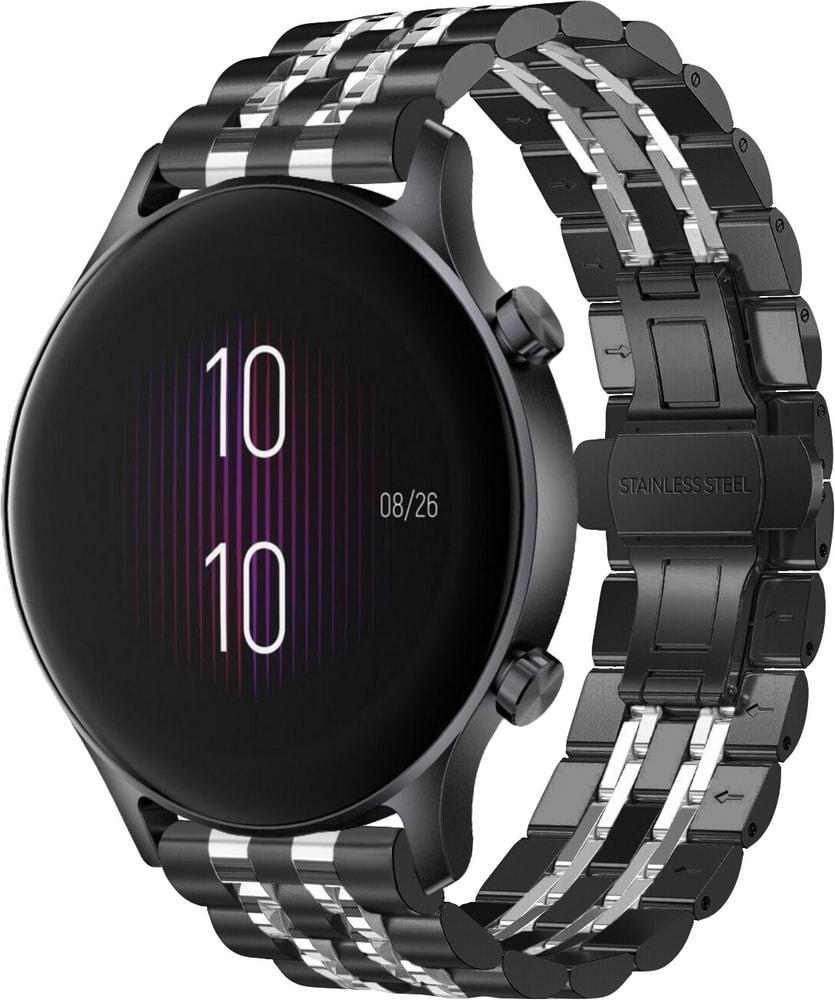 Браслет металевий Spinye Line для Haylou LS04 (RS3) Black Silver (28987-03)