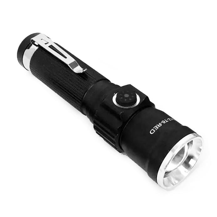 Фонарь PLD-1812-T6red 10000Lm Power indicator Type-C Black (10583)