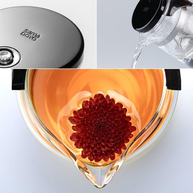 Типод для чаю Samadoyo SAG-08 з кнопкою 500 мл Прозорий (343) - фото 4