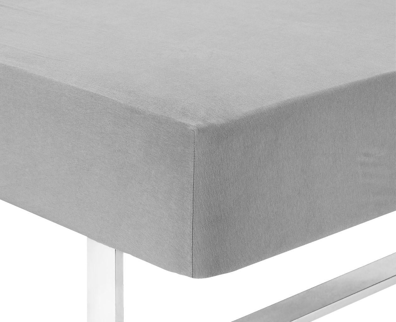 Простынь-наматрасник 180x200x30 см 115 г/м2 джерси Серый (97d88f89)