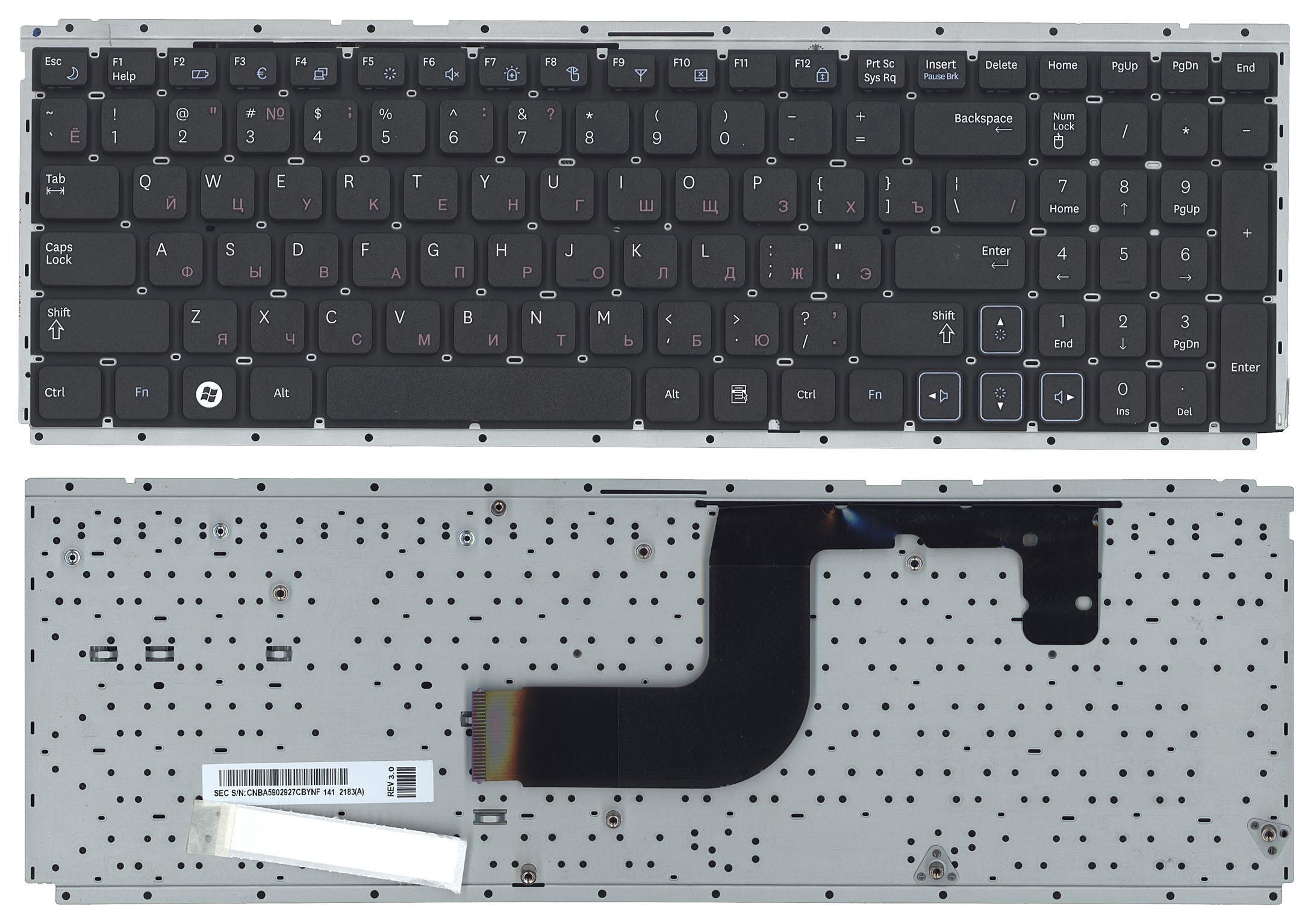 Клавіатура для ноутбука Samsung RC510/RV511/RV513/RV520 с частью корпуса Corps Black Клавіатура для ноутбука Samsung RC510/RV511/RV513/RV520 с частью корпуса Corps Black