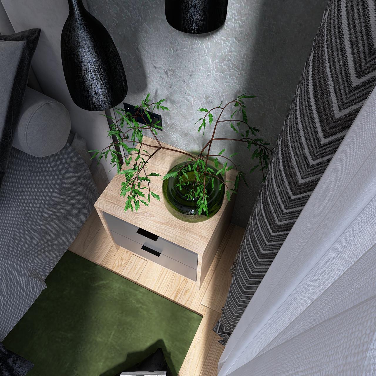 Тумба прикроватная Сити-450 Эверест 452х380х442 мм Дуб сонома/Графитовый (EVR-20727.02) - фото 4 Тумба прикроватная Сити-450 Эверест 452х380х442 мм Дуб сонома/Графитовый (EVR-20727.02) - фото 4