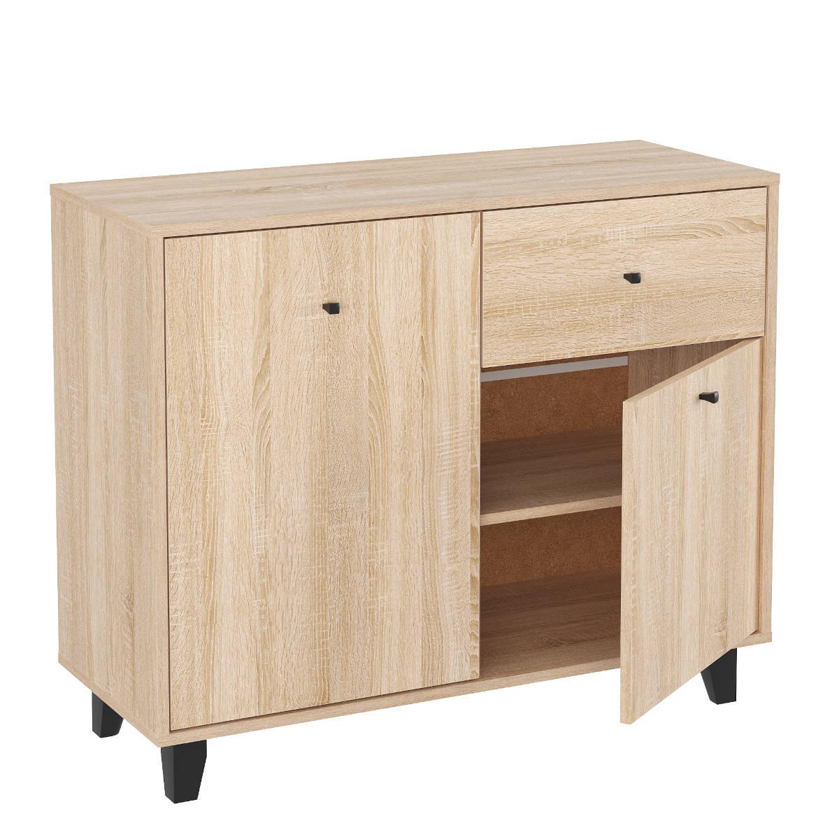 Комод Компаніт з шухлядою та дверцятами 100х40х82 см Дуб сонома (26920875) - фото 1 Комод Компаніт з шухлядою та дверцятами 100х40х82 см Дуб сонома (26920875) - фото 1