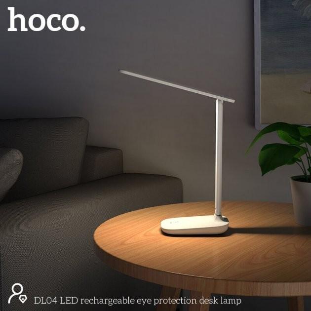 Лампа Hoco DL04 настольная светодиодная сенсорная White - фото 8 Лампа Hoco DL04 настольная светодиодная сенсорная White - фото 8