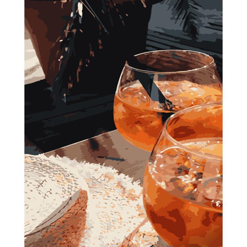 Картина по номерам Strateg Премиум Апероль на двоих 40х50 см (GS798)