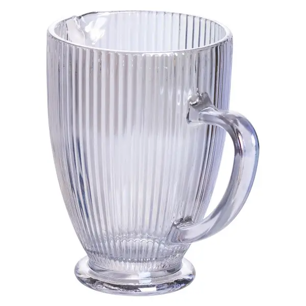 Глечик для напоїв фігурний прозорий ребристий з товстого скла 1,2 л Rainbow - фото 3 Глечик для напоїв фігурний прозорий ребристий з товстого скла 1,2 л Rainbow - фото 3