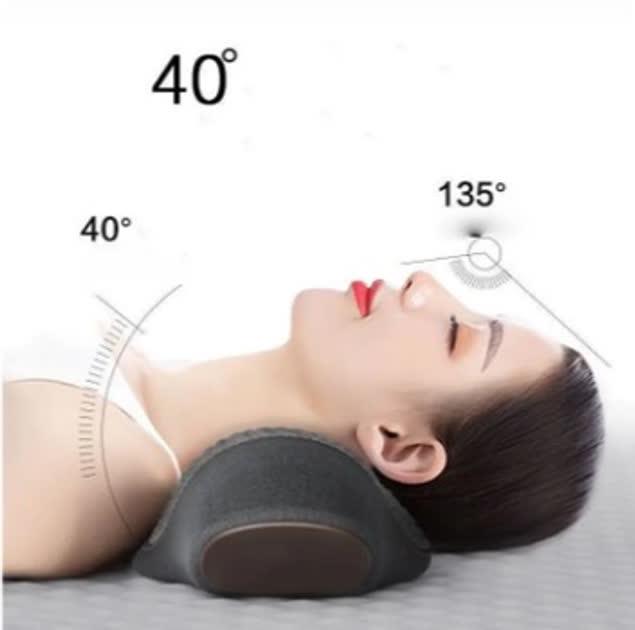 Подушка ортопедическая фигурная для сна с поддержкой шеи 30х50 см Серый (LY-91) - фото 3