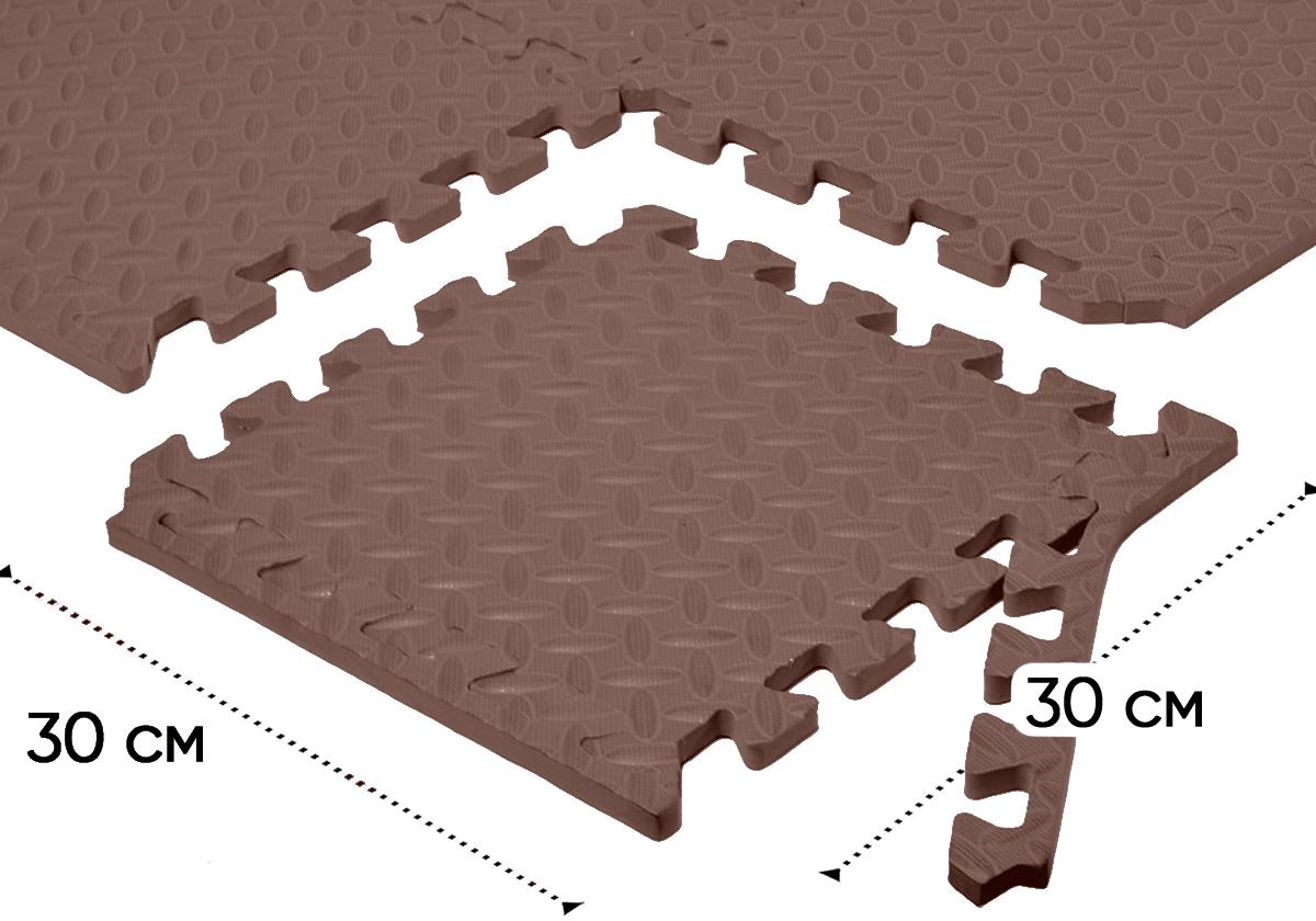 Татами мат EasyFit ласточкин хвост 8 шт. 30х30х1 см Коричневый (EF-1950-30-BN) - фото 4 Татами мат EasyFit ласточкин хвост 8 шт. 30х30х1 см Коричневый (EF-1950-30-BN) - фото 4