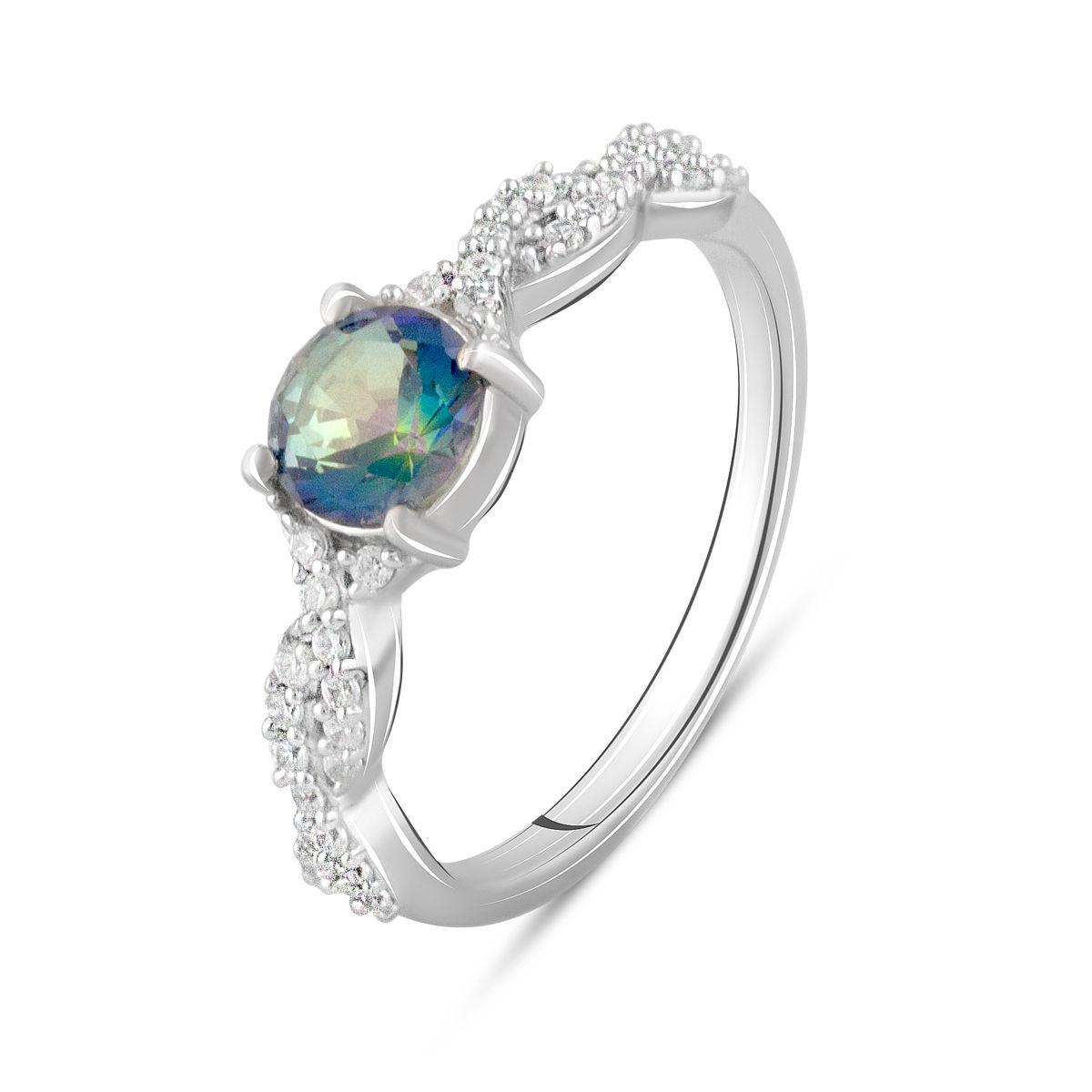 Кольцо серебряное Tiva с мистик топазом 0,99 ct 2,25 г р. 17,5 (2099994)