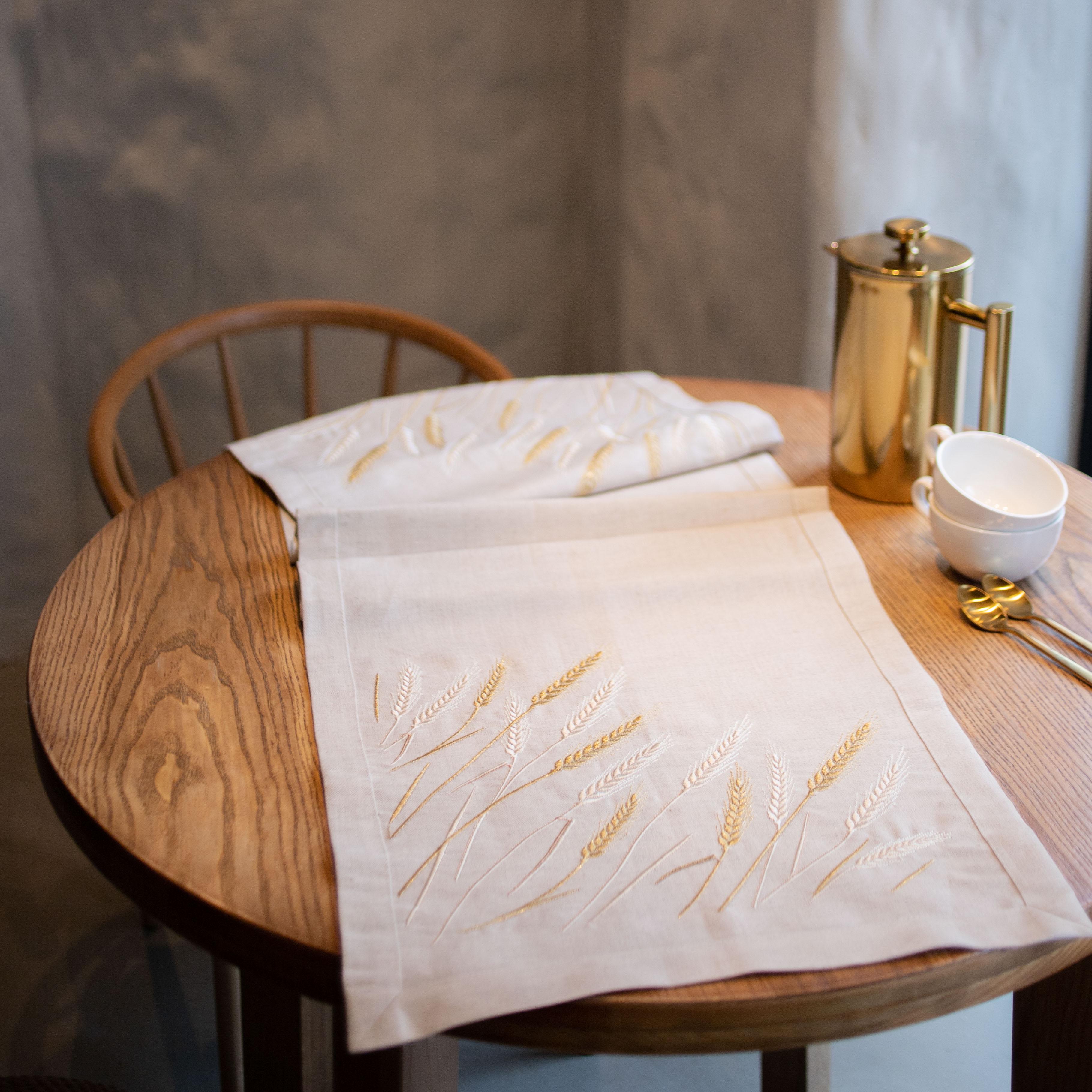 Доріжка вишита Пшеничне поле 1,40x0,40 м (02-23/00) - фото 1 Доріжка вишита Пшеничне поле 1,40x0,40 м (02-23/00) - фото 1