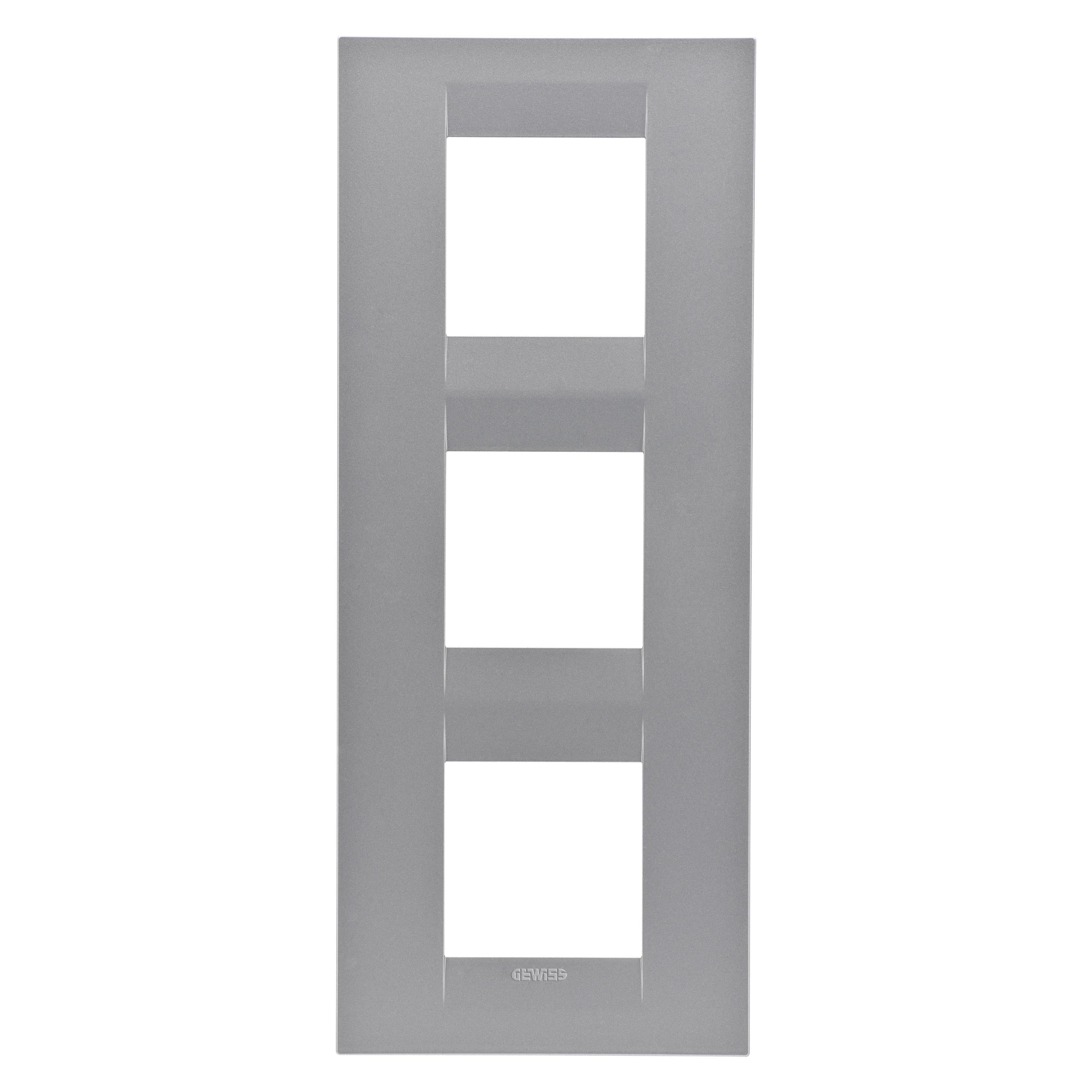 Рамка тримісна Gewiss Chorusmart GEO вертикальна технополімер Титан (GW16427VT)