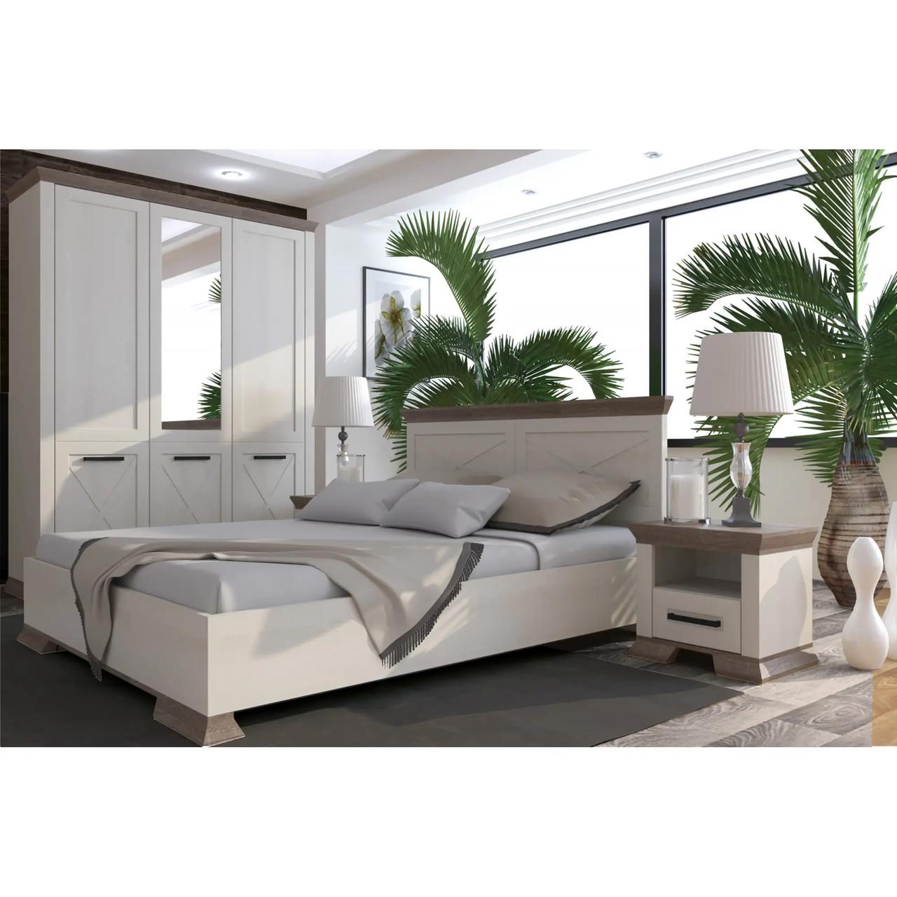 Кровать двуспальная Гербор Марсель без основания под матрас 160 160x200 см Ясень снежный/Дуб Сонома Трюфель (GRB-1188) - фото 5 Кровать двуспальная Гербор Марсель без основания под матрас 160 160x200 см Ясень снежный/Дуб Сонома Трюфель (GRB-1188) - фото 5