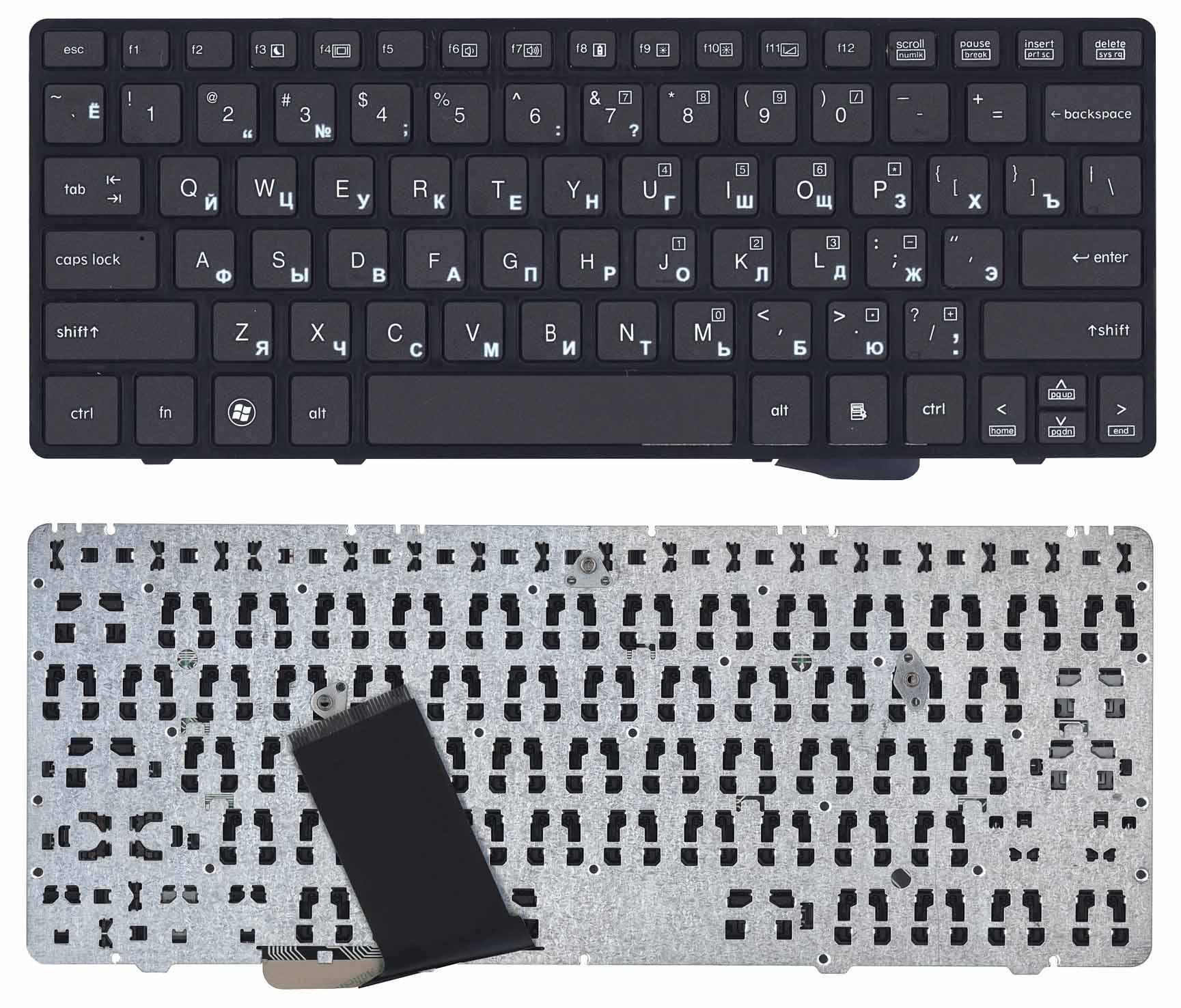 Клавиатура для ноутбука HP Elitebook 2560P/2570P Black Frame Black