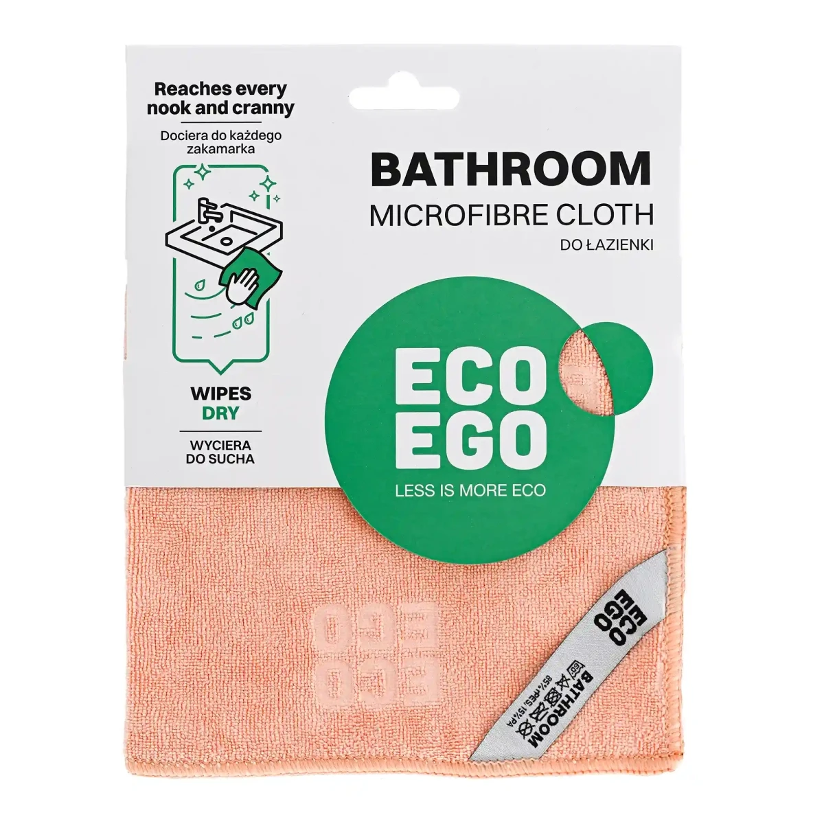 Серветка York ECO EGO BATHROOM із мікрофібри для прибирання ванної кімнати 40x40 см