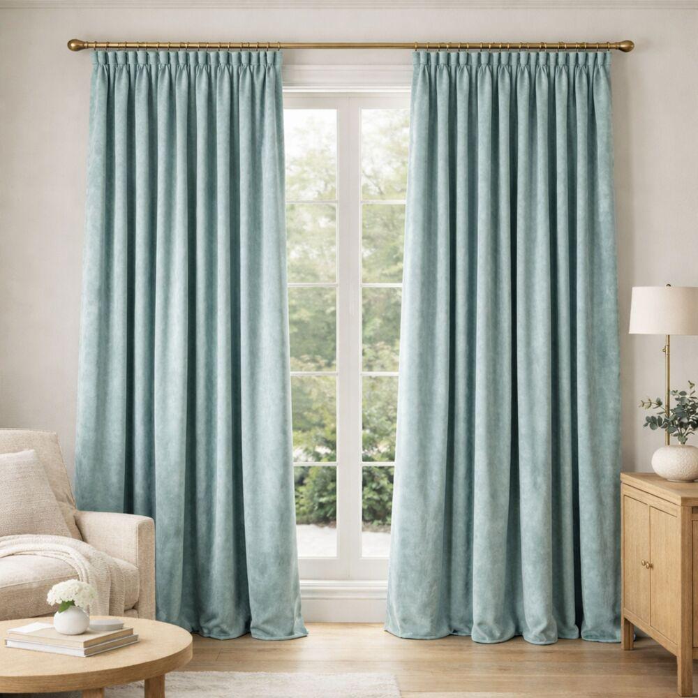 Комплект штор Soft Velvet Lux V-26 на шторной тесьме 150х260 см 2 шт. Ментоловый (27317)