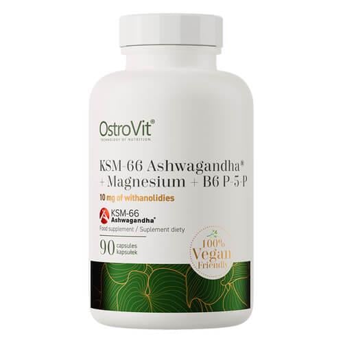Ашваганда OstroVit KSM-66 Ashwagandha + Magnesium + B6 P-5-P 90 caps (OST-02856)