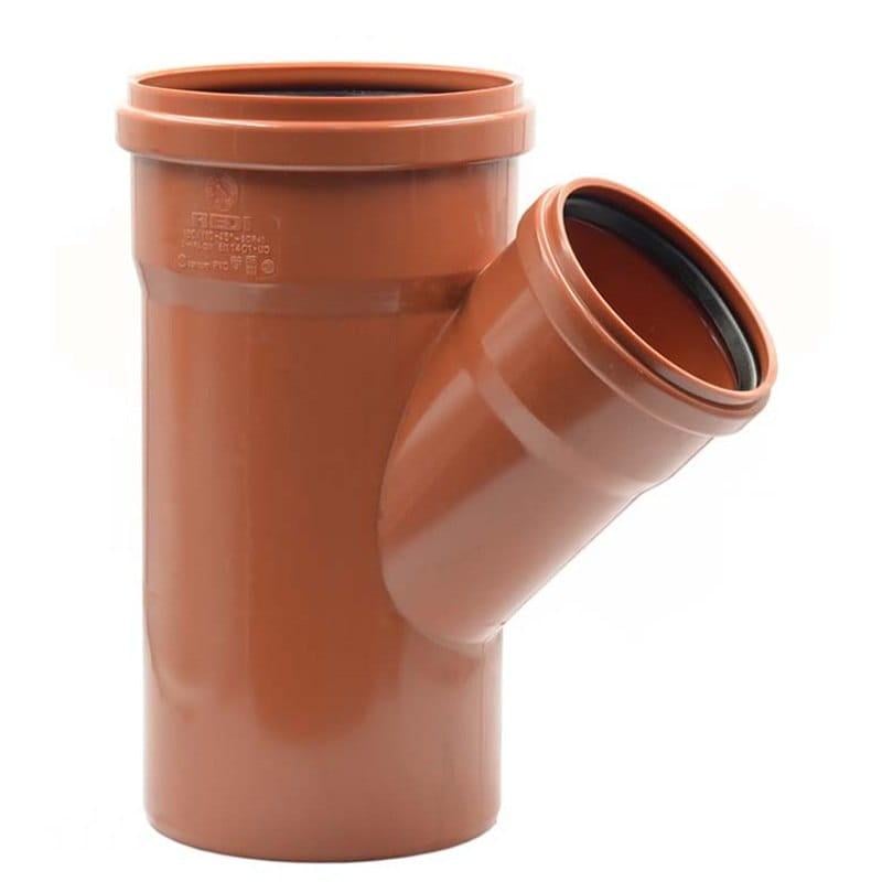 Трійник зовнішньої каналізації REDI 200x110 мм 45° (031355E)