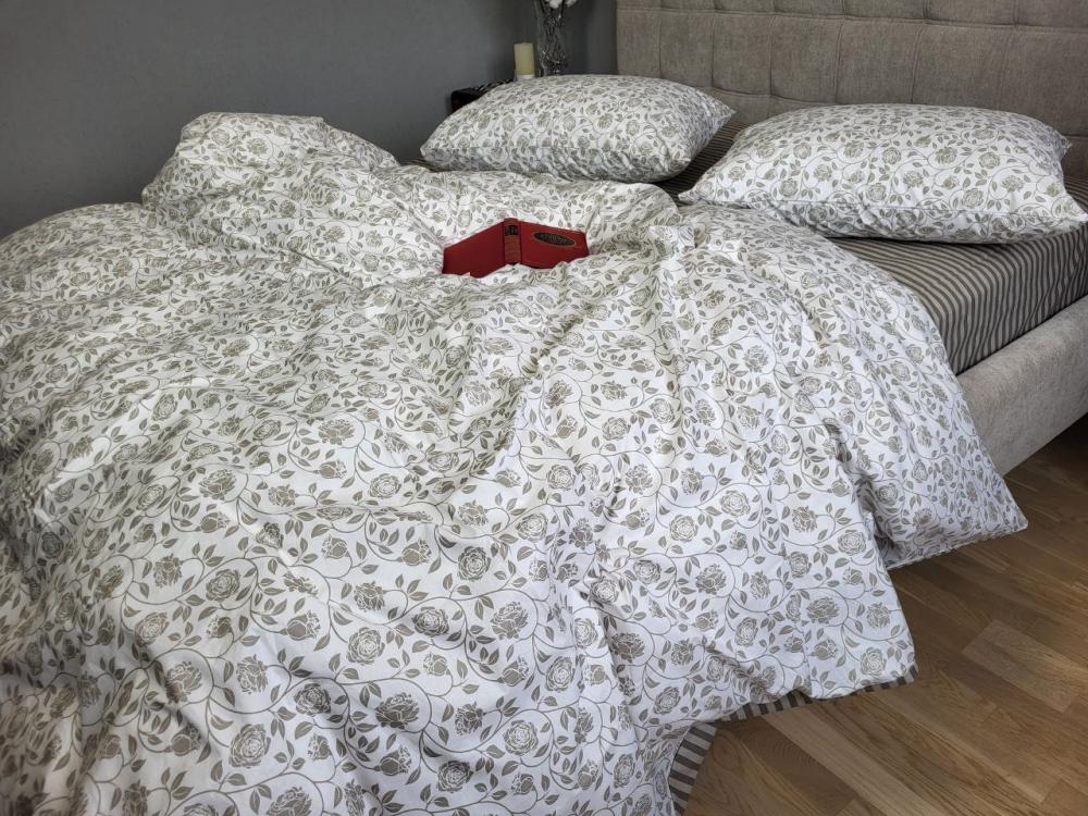 Комплект постельного белья Linen Клео cotton холст полуторный (2070166603)