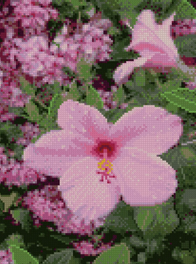 Алмазная мозаика Strateg Розовый цветок 30х40 см (HX158)