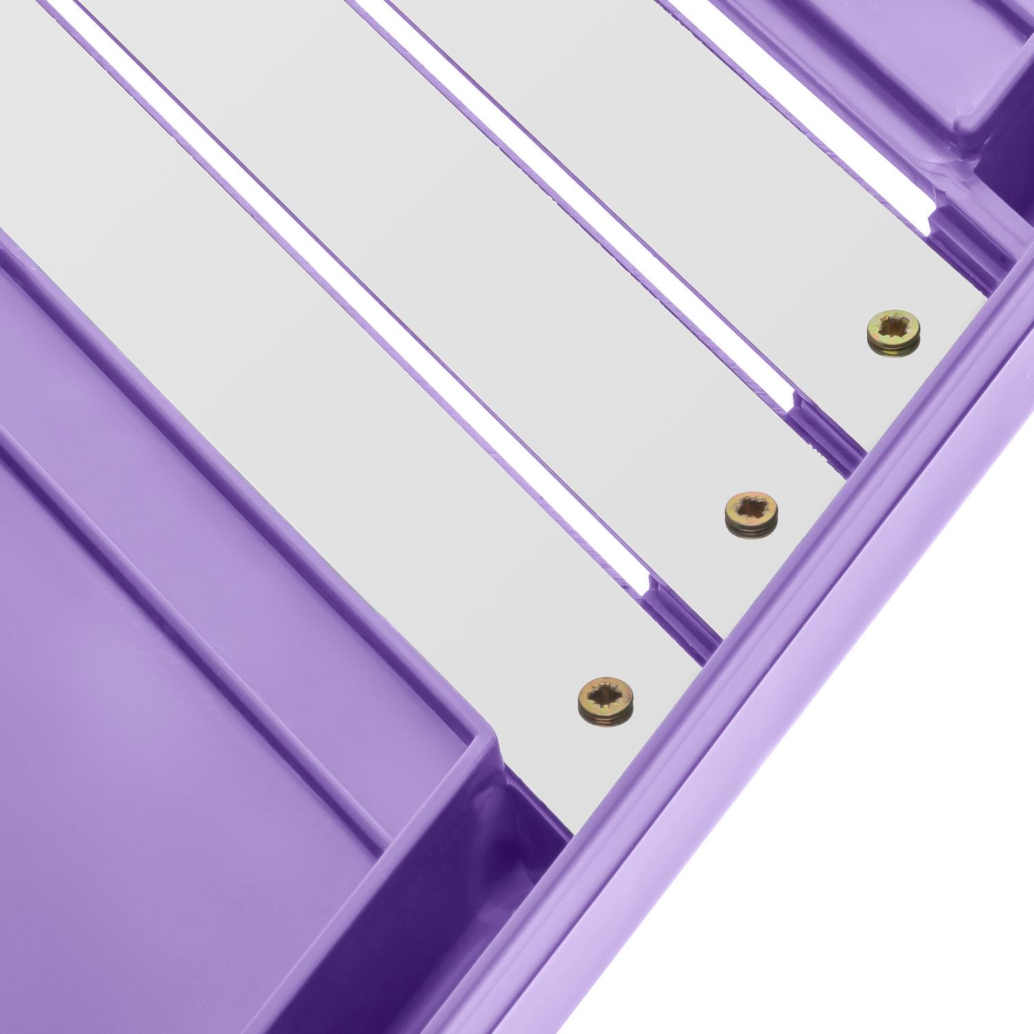 Шинковка для капусты и нарезки овощей/фруктов ручная пластиковая 3 лезвия 16,5х39 см Фиолетовый (86938) - фото 4 Шинковка для капусты и нарезки овощей/фруктов ручная пластиковая 3 лезвия 16,5х39 см Фиолетовый (86938) - фото 4